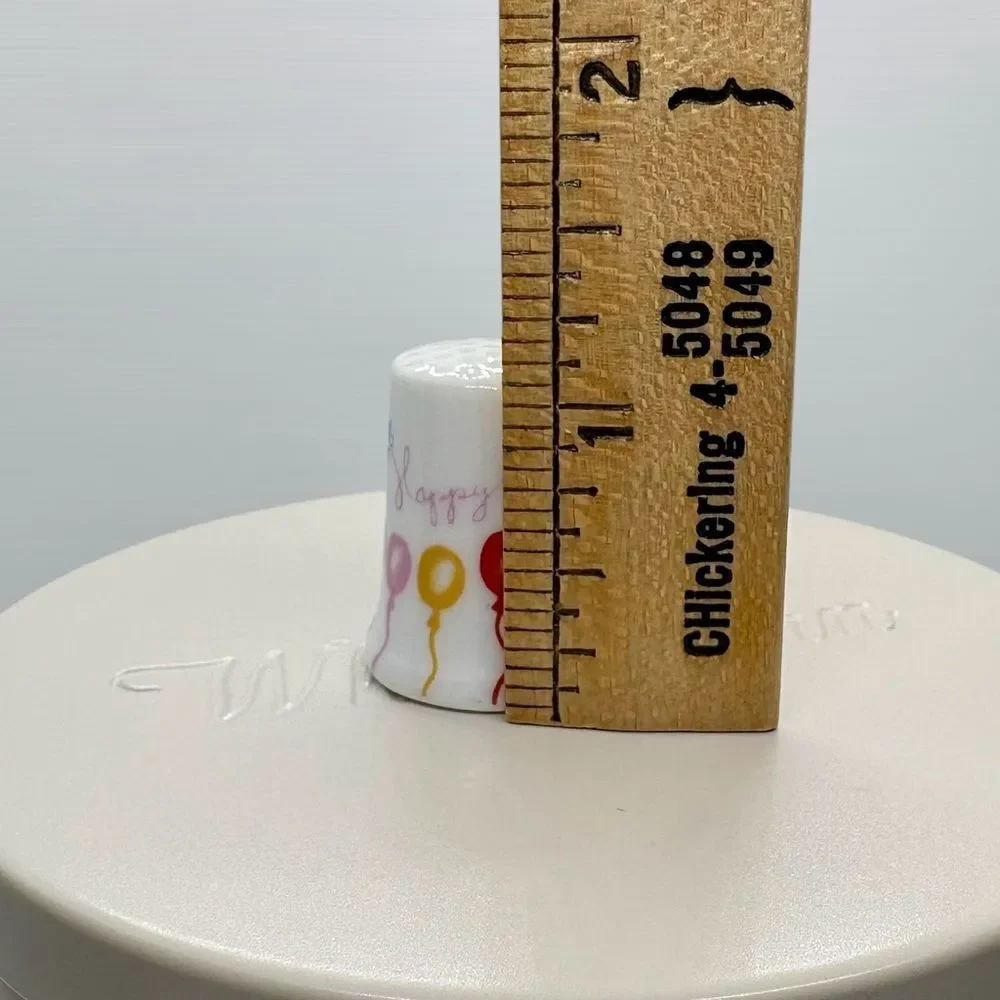 Vintage Made in Japan Birthday Balloon Ceramic Thimble – Excellent Condition